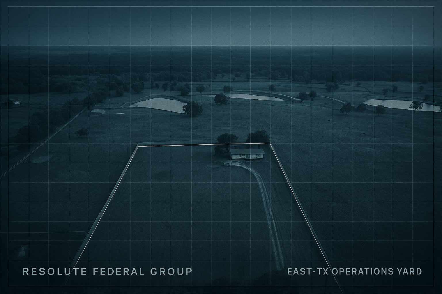 Controlled-access 5-acre fenced staging yard in East Texas